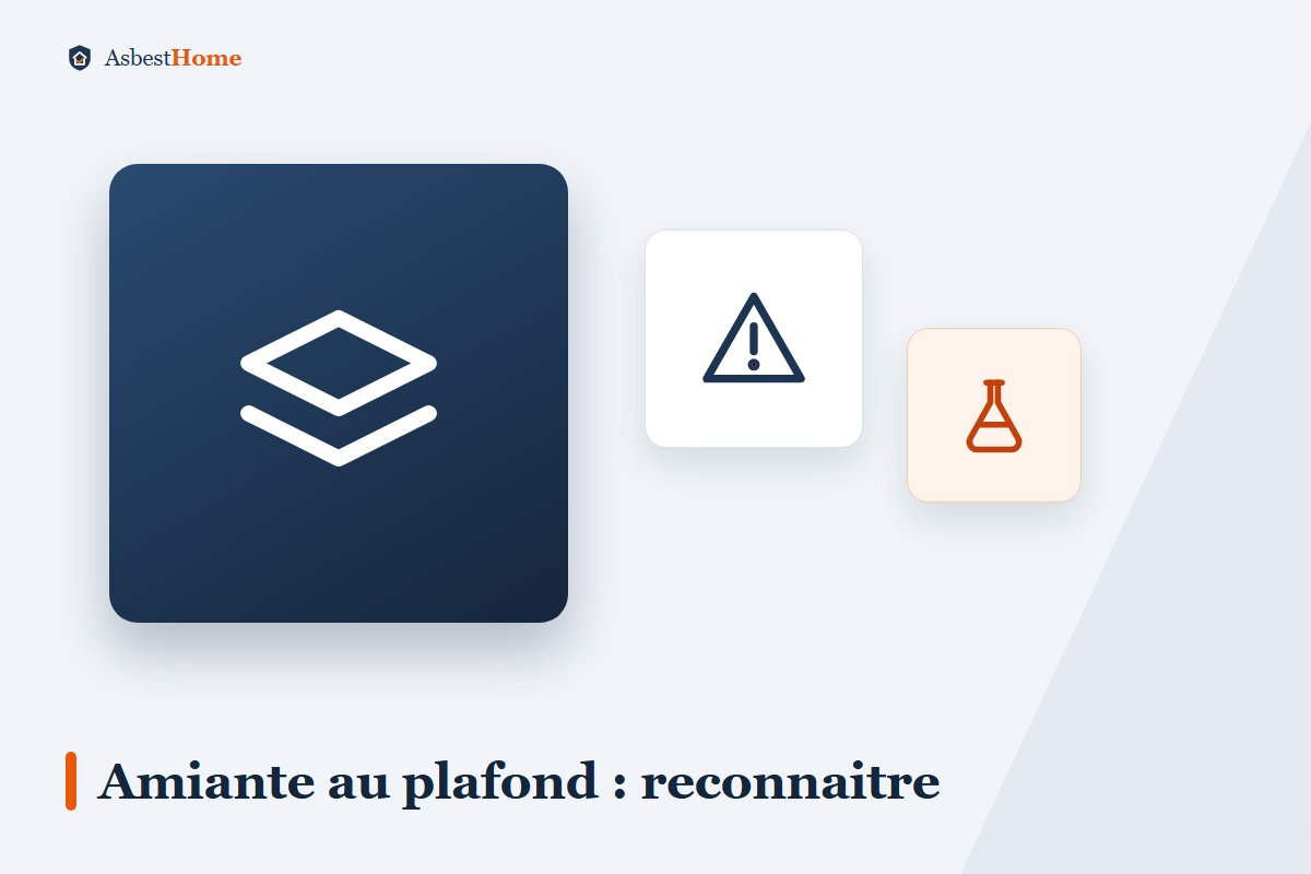 Amiante au plafond : panneaux plats, amiante projeté et dalles de faux plafond