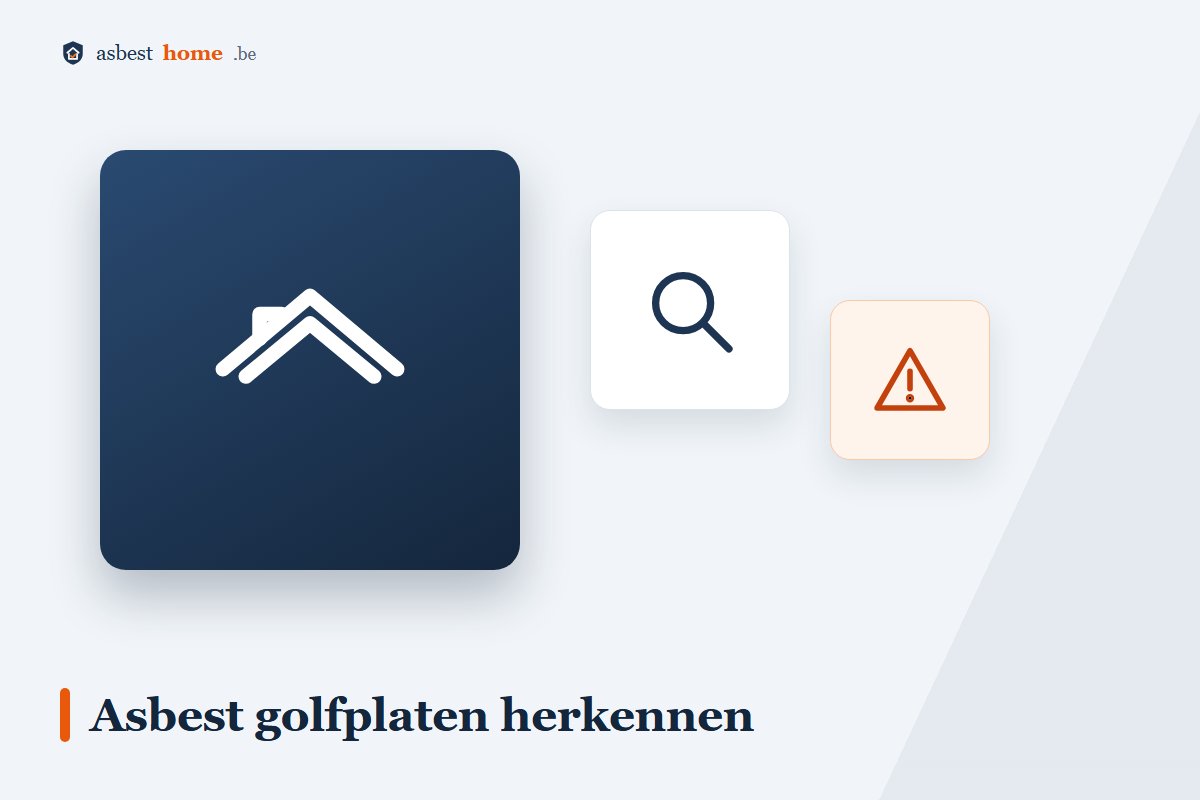 Asbest golfplaten herkennen aan de markering en het bouwjaar voor 1998