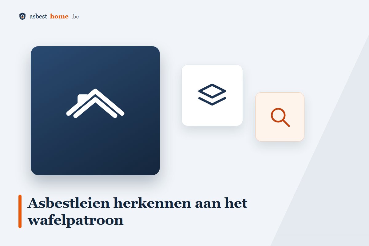 Asbestleien herkennen aan het wafelpatroon op de achterzijde van de lei