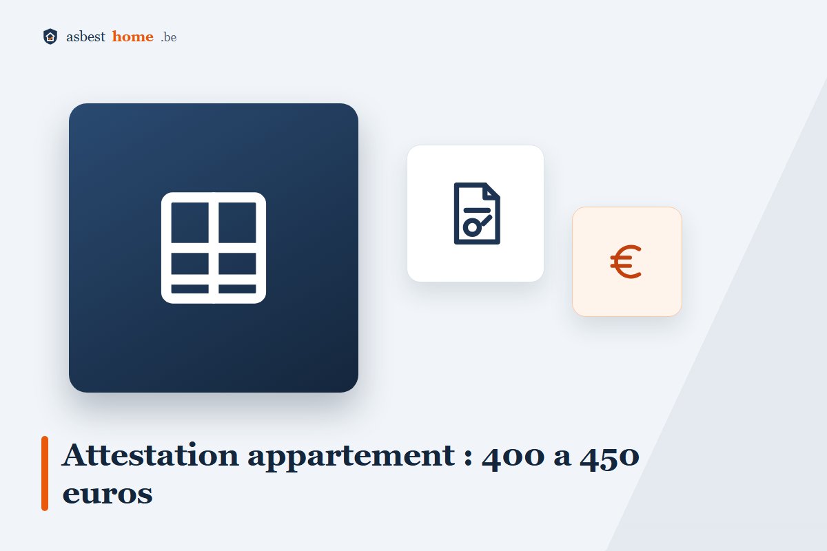 Attestation amiante pour un appartement : prix de 400 à 450 euros en 2026