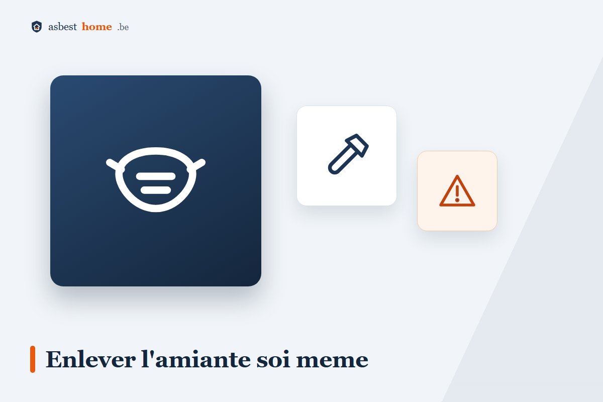 Enlever l'amiante soi-même avec masque FFP3 et combinaison jetable