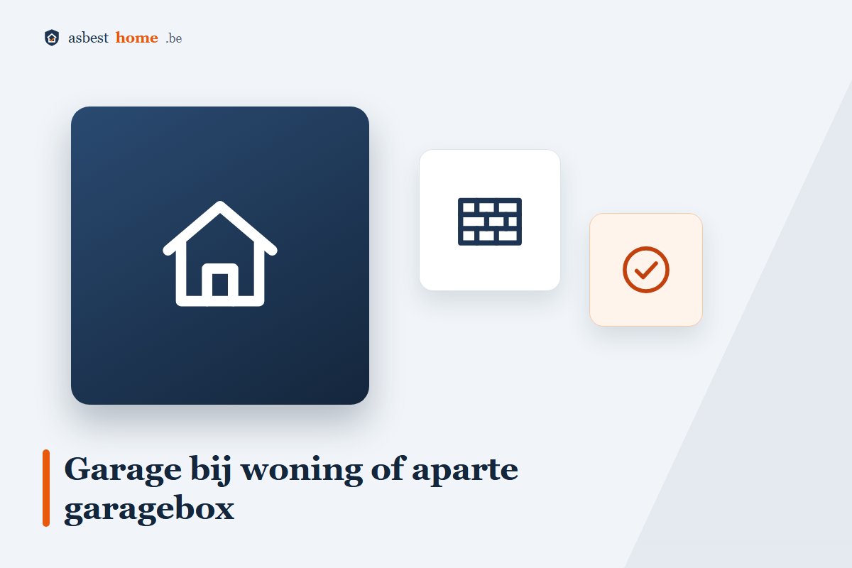 Verschil tussen garage bij de woning en aparte garagebox voor het asbestattest