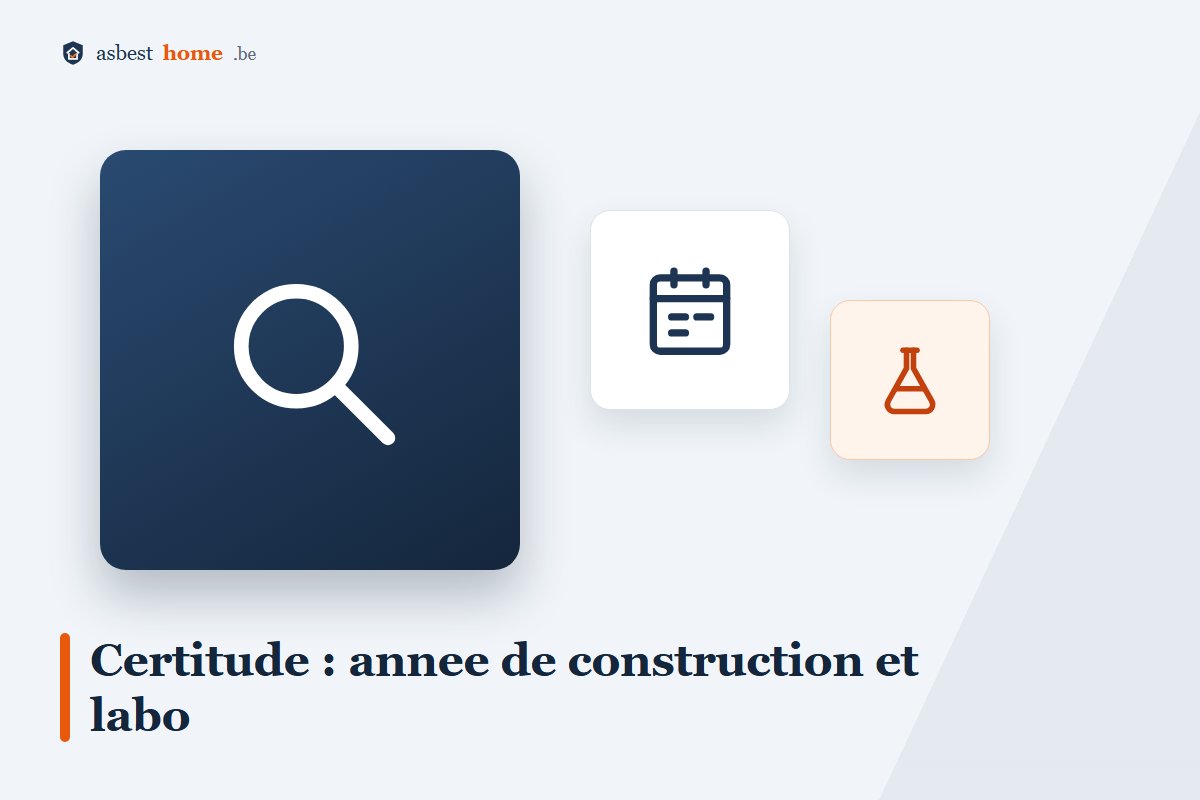 Vérifier des tuiles pour l'amiante via l'année de construction et une analyse en labo